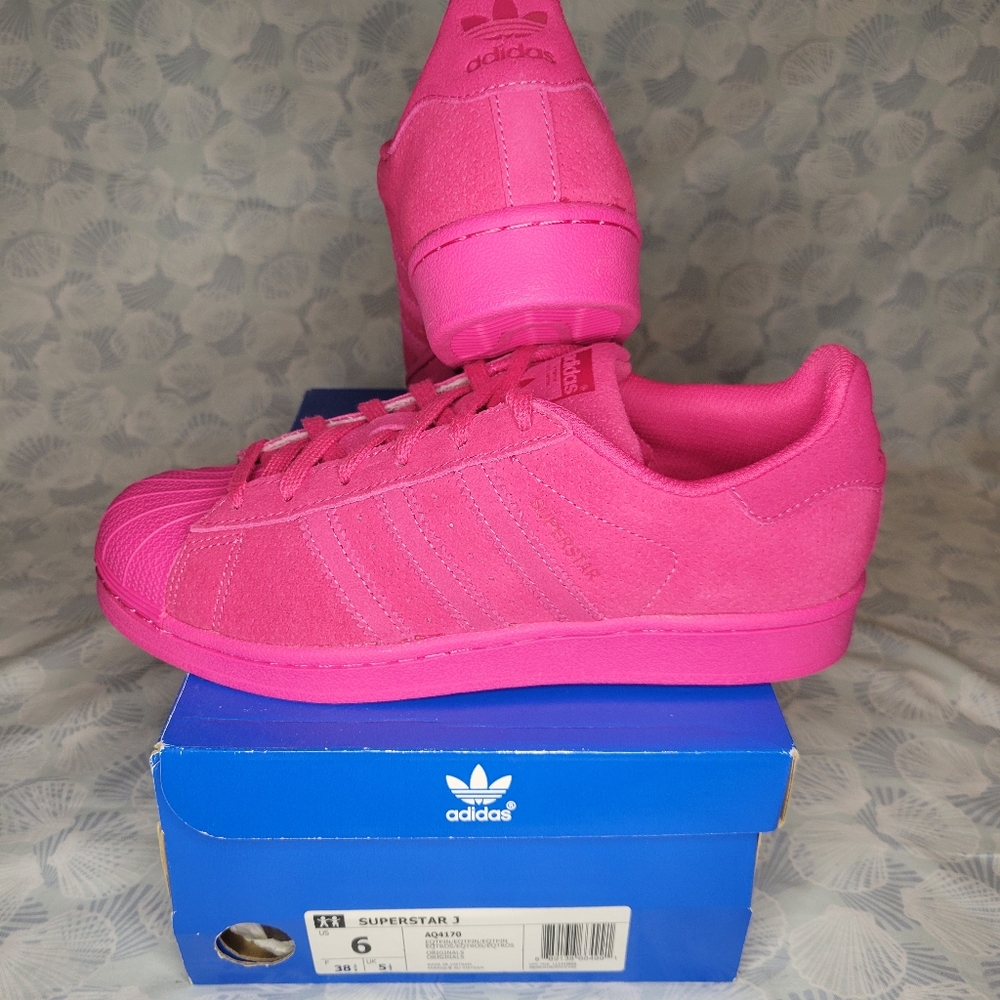 Adidas Superstar Suede Mono Pink sz. J 6